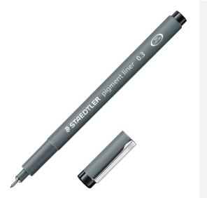 Pigmentliner 0,3 zwart permanent