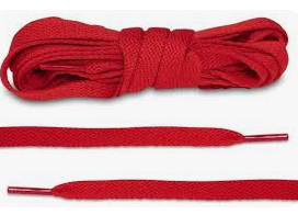 Platte rode veters - 1,20m - VERPLICHT AAN TE KOPEN OP TSM WEBSHOP